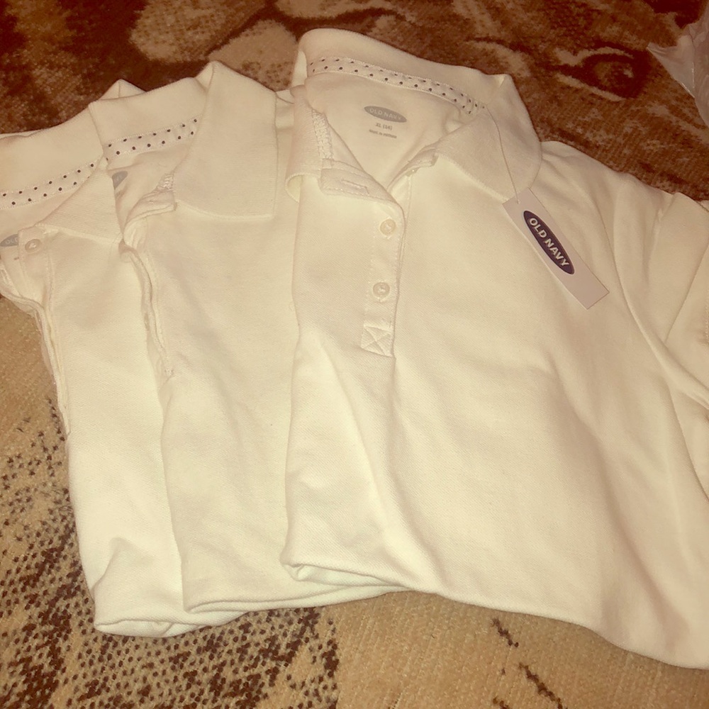 Polo white school uniform shirts. Size XL 14